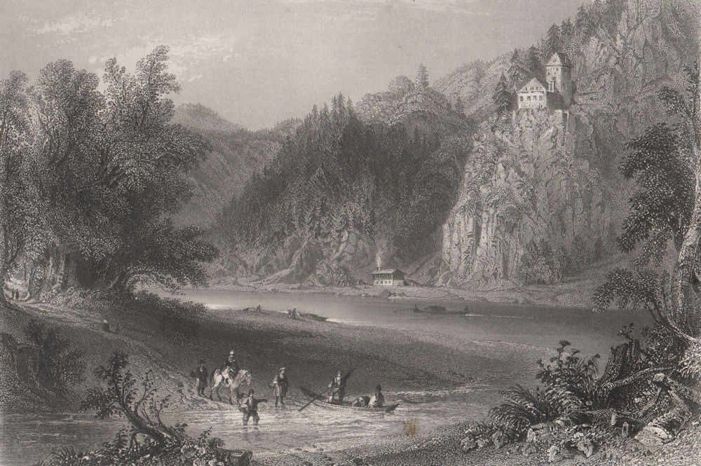 Burg Krempelstein Castle, Schneiderschlössl, Pyrawang Austria. Danube Donau 1840
